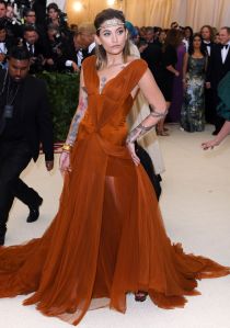 Paris Jackson in Bespoke Stella McCartney, Stephen Russell (cuff) and New York Vintage Diamond jewelry, Met Gala 2018