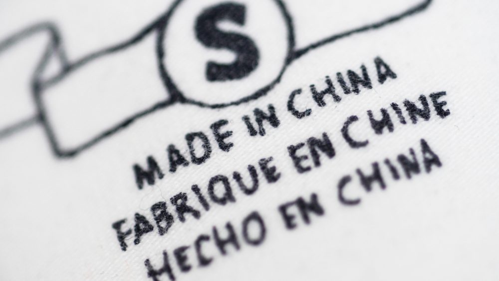 A Made in China label.
