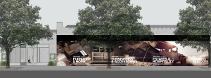 James Perse Robertson Storefront Barricade Rendering