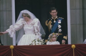 Princess Diana and Prince Charles outside Buckingham Palace