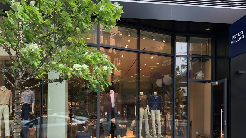 The Peter Millar store in the Boston Seaport district.