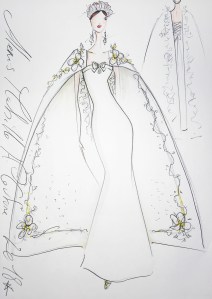 Alexis Mabille thinks Meghan Markle should flaunt her curves Ñ politely Ñ in a strapless column under the cover of a shoulder-covering cape for the church.