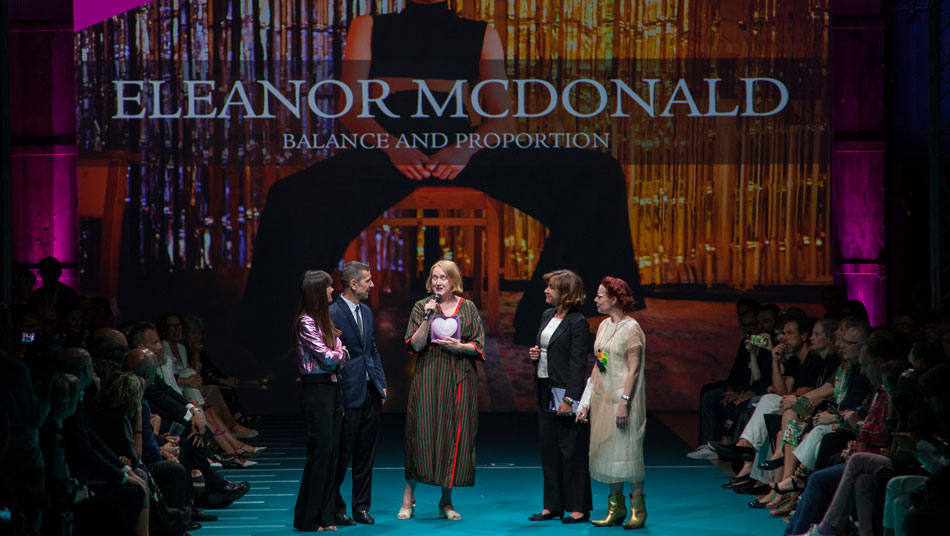 Eleanor McDonald receives the ITS Award in Trieste.
