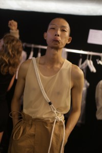 Backstage at Acne Studios Men's Spring 2019