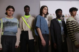 Backstage at Acne Studios Men's Spring 2019