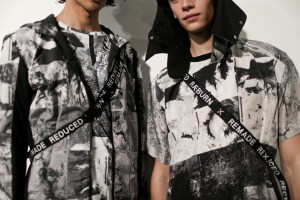 Backstage at Christopher Raeburn Men's Spring 2019