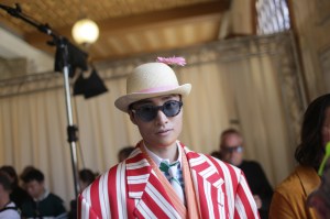 Backstage at Thom Browne Men's Spring 2019