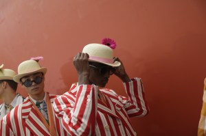 Backstage at Thom Browne Men's Spring 2019