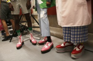 Backstage at Thom Browne Men's Spring 2019