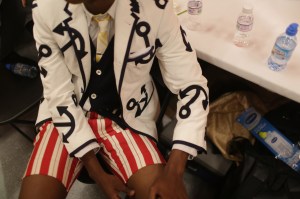 Backstage at Thom Browne Men's Spring 2019