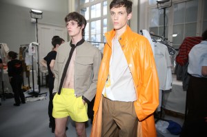 Backstage at Hermès Mens Spring 2019