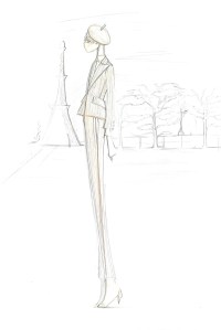 A couture sketch from Dior.