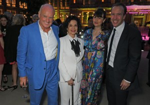 Nicholas Coleridge, Bianca Jagger, Georgia Coleridge and Matt Hancock attend the V&A Summer Party