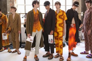 Backstage at Dries Van Noten Men's Spring 2019