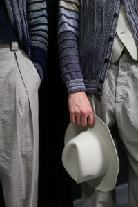 Backstage at Giorgio Armani Men's Spring 2019