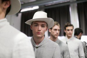 Backstage at Giorgio Armani Men's Spring 2019