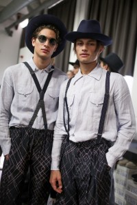 Backstage at Giorgio Armani Men's Spring 2019