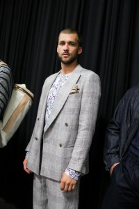 Backstage at Giorgio Armani Men's Spring 2019