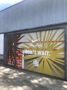 A street view of the Nike store on Melrose Avenue