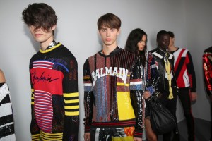 Backstage at Balmain Spring 2019