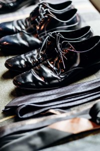 Josh Groban tries on suits for the 2018 Tony Awards.  Photographed by Nina Westervelt