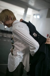 Backstage at Kent & Curwen Men's Spring 2019