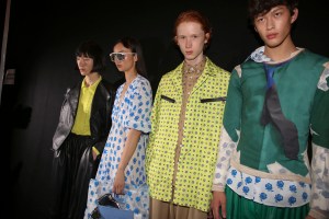 Backstage at Kenzo Spring 2019