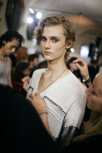 Backstage at Roberto Cavalli men's spring 2019