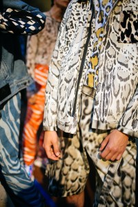Backstage at Roberto Cavalli men's spring 2019