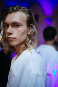 Backstage at Roberto Cavalli men's spring 2019