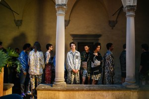 Backstage at Roberto Cavalli men's spring 2019