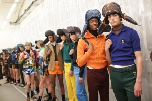 Backstage at Prada Men's Spring 2019