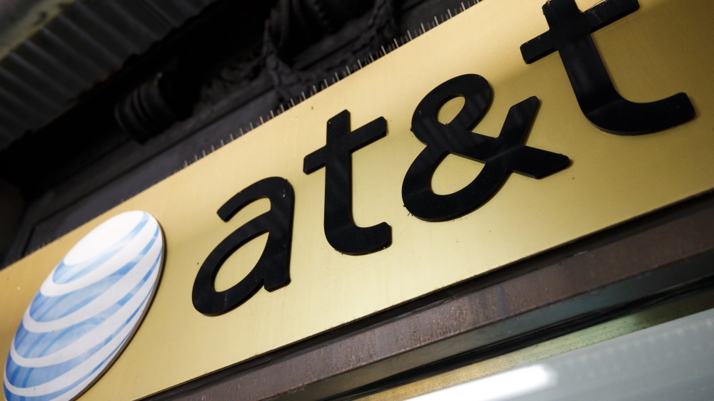 A view of a sign on and AT&T store in New York, New York, USA, 09 November 2017. The US Justice Department is reportedly demanding that the AT&T company divest Time Warner's Turner Broadcasting division, which includes CNN and other channels, before it will approve of the company's 85 billion US dollar purchase of Time Warner Inc.Time Warner New York Stock Exchange, USA - 09 Nov 2017