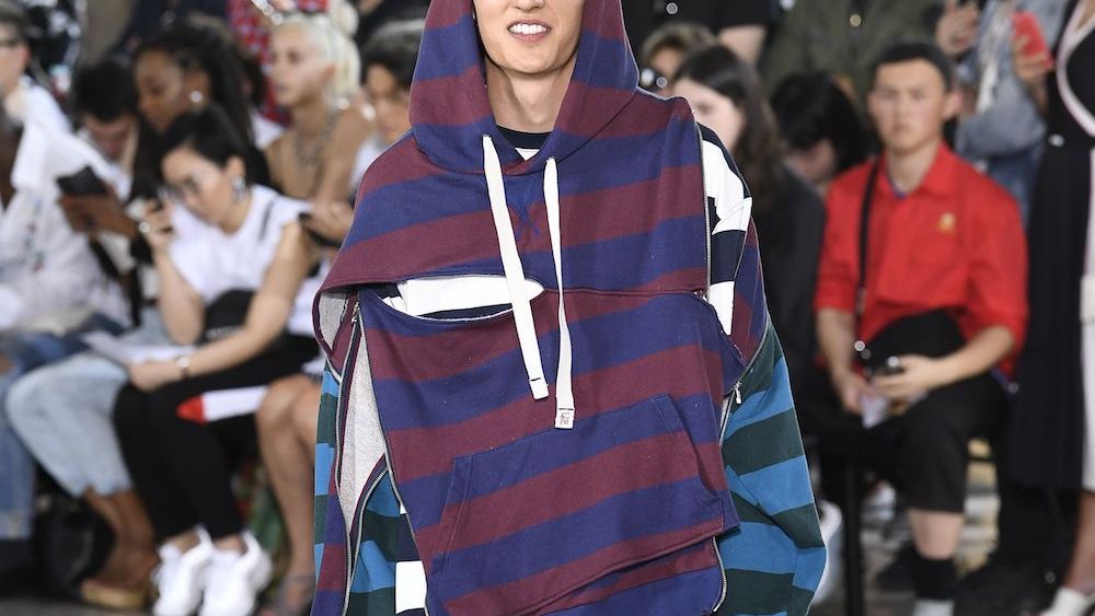rugby shirt on runway