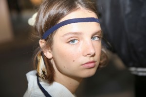 Backstage at Sacai Spring 2019
