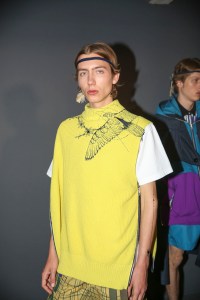 Backstage at Sacai Spring 2019