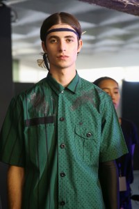 Backstage at Sacai Spring 2019