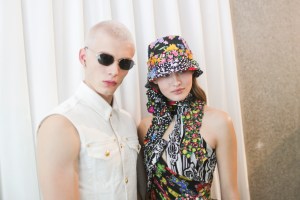 Backstage at Versace Men's Spring 2019