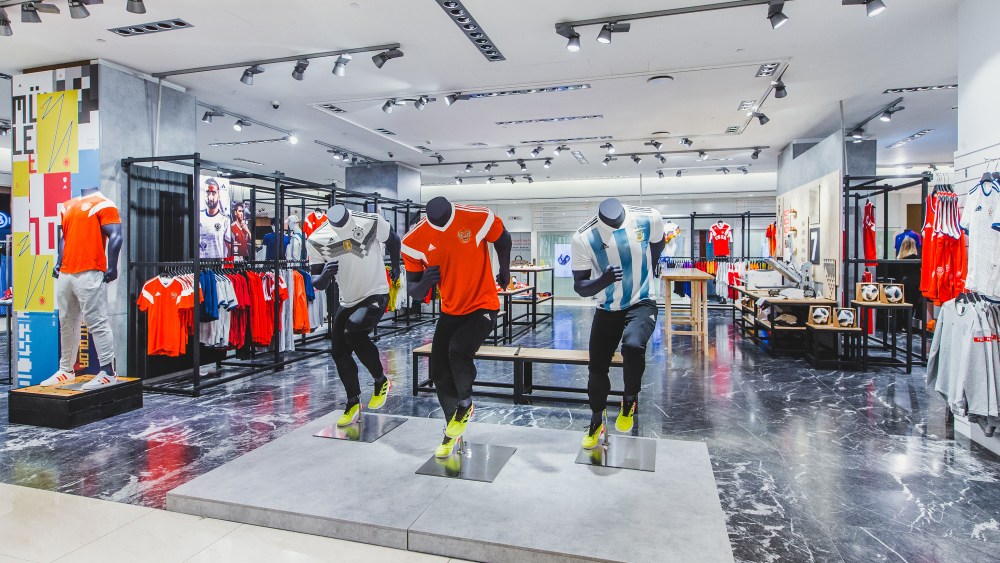 The special Adidas shop at Tsum in Moscow for the World Cup