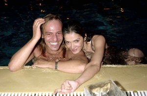 Annabelle Neilson and John Galliano at the Vogue / Laureus Party at Monte Carlo Sports Club, Monaco, 2000