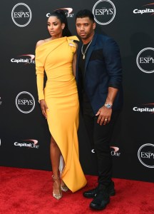 ciara, russell wilson, red carpet espy awards 2018