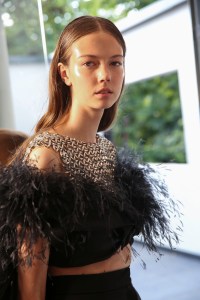 Backstage at Giambattista Valli Couture Fall 2018