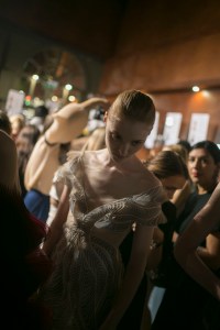 Backstage at Iris Van Herpen Couture Fall 2018