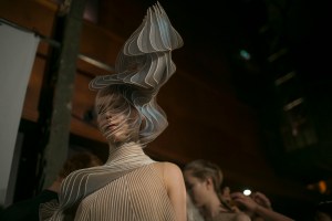 Backstage at Iris Van Herpen Couture Fall 2018