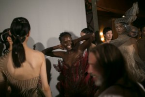 Backstage at Iris Van Herpen Couture Fall 2018