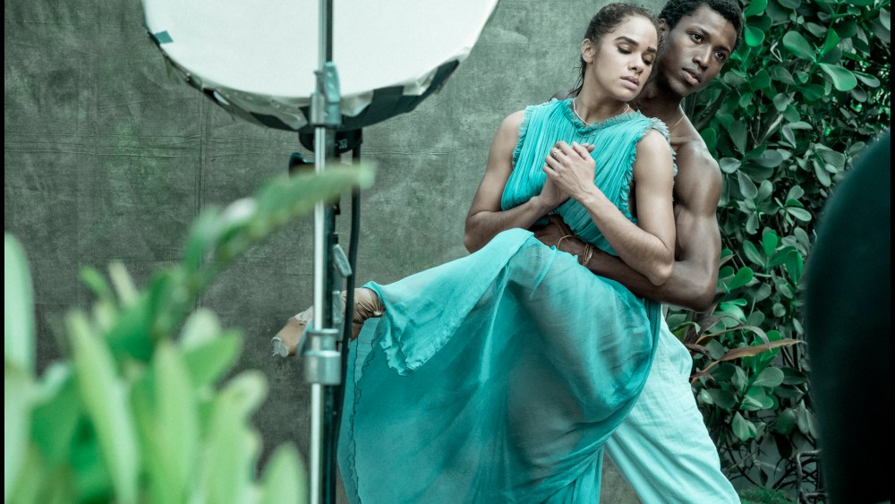 Behind the scenes of the Pirelli Calendar shoot with Misty Copeland and Calvin Royal III.