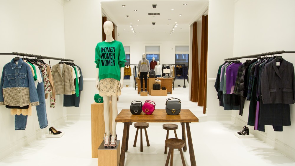 Inside a Sandro pop-up store.