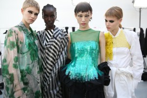 Backstage at Dries Van Noten RTW Spring 2019