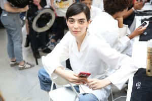Backstage at Issey Miyake RTW Spring 2019