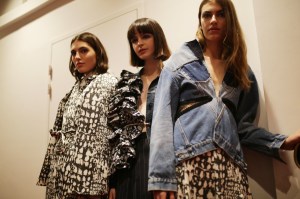 Backstage at Lutz Huelle RTW Spring 2019